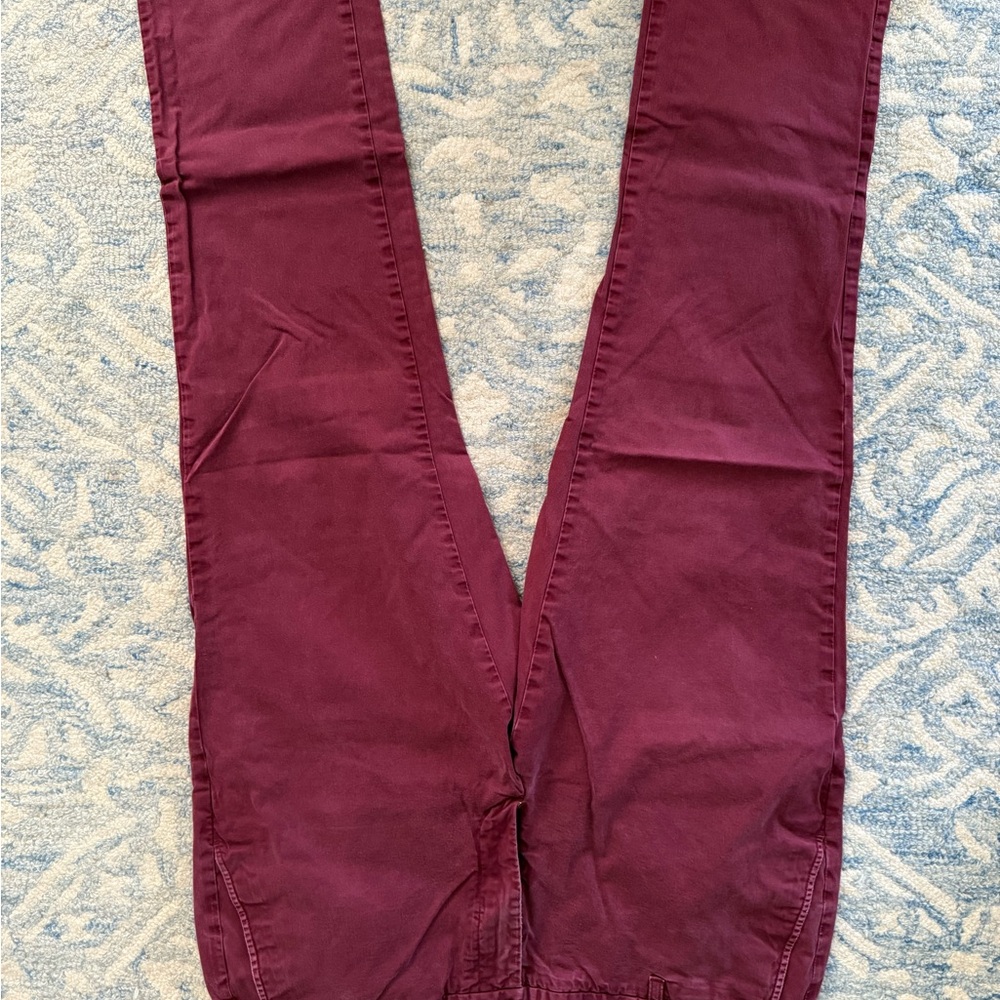 Lands' End Slim Fit 40x32 Burgundy